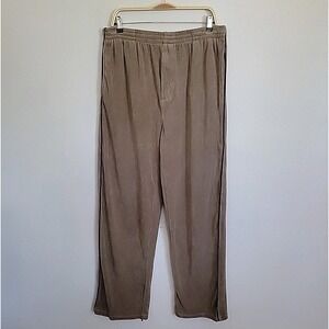 Victory Sportswear Terry‎ Track Pants North 40 Beige Straight Leg Elastic Waist